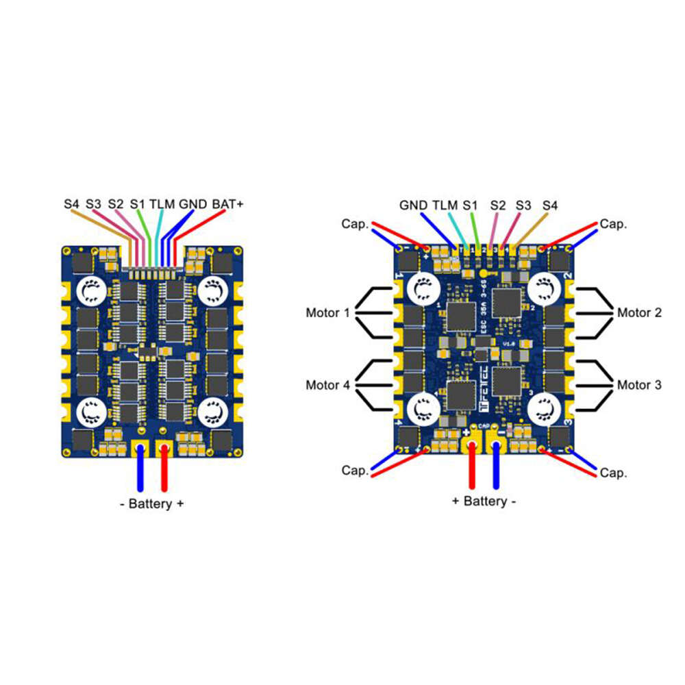FETtec ESC 4in1 3-6S 35A V1.1 3
