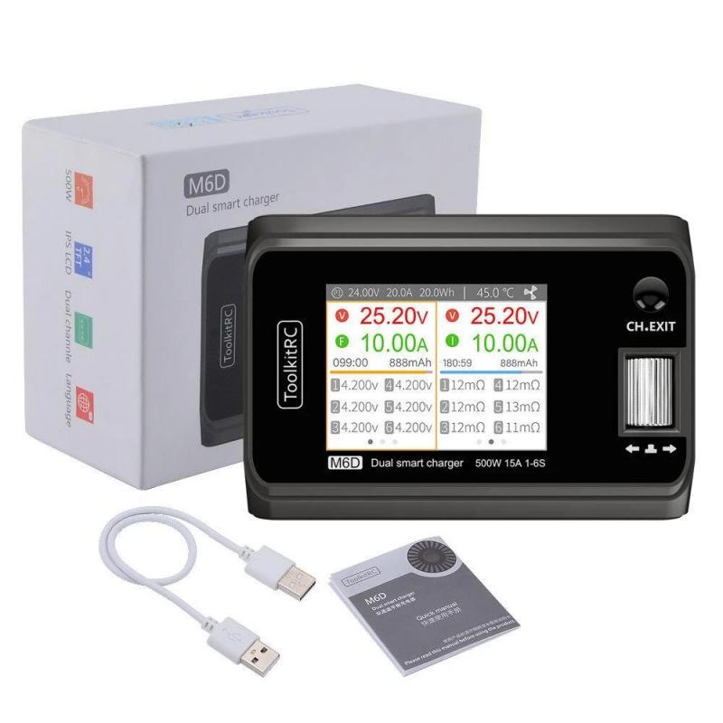 ToolkitRC M6D - Dual Channel 500W 25A DC Charger 5