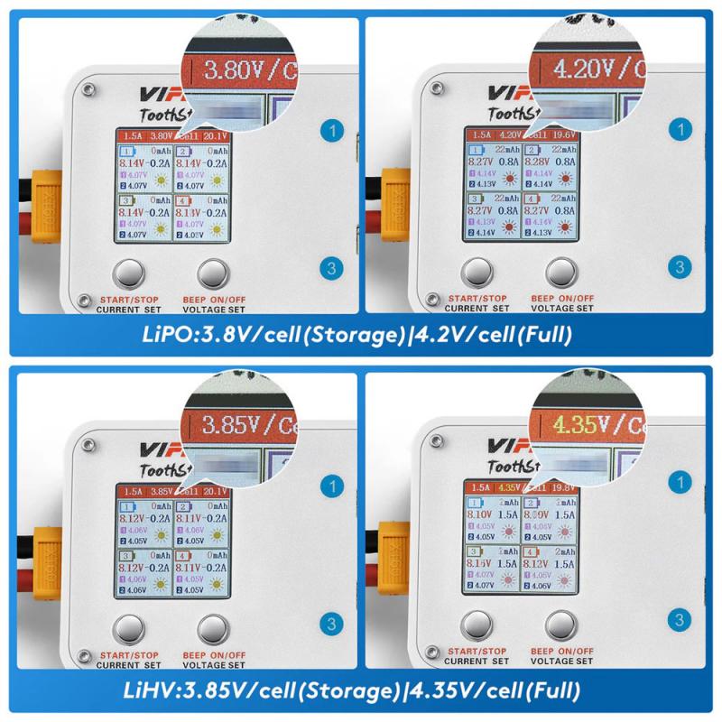 VIFLY ToothStor 4 Port 2S Balance Charger 6
